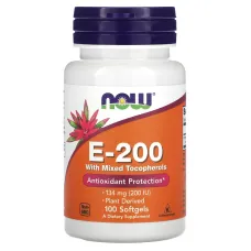 Витамин Е со смешанными токоферолами (E-200 with Mixed Tocopherols) 200 МЕ 100 капсул