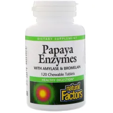 Пищеварительные ферменты папайи (Papaya Enzymes) 120 жевательных таблеток