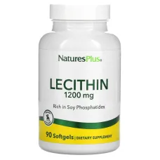 Лецитин соевый (Lecithin), Natures Plus, 1200 мг 90 капсул