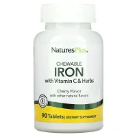 Железо с витамином С (Iron with Vitamin C) 90 жевательных таблеток со вкусом вишни