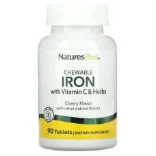 Железо с витамином С (Iron with Vitamin C) 90 жевательных таблеток со вкусом вишни