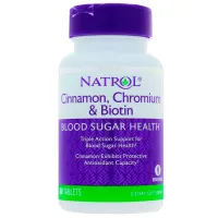 Корица Хром и Биотин для снижения сахара в крови (Cinnamon Chromium and Biotin Blood Sugar Health) 60 таблеток
