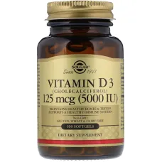 Вітамін D3 (Vitamin D3) Solgar, 5000 МО 100 капсул