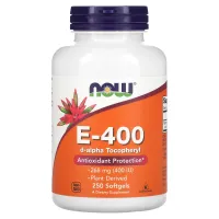 Вітамін Е, d-альфа-токоферилацетат (Natural Vitamin E) 400 МО 250 капсул