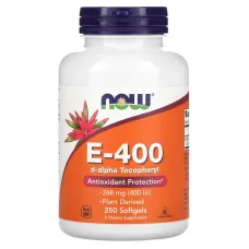 Витамин E, d-альфа-токоферилацетат (Natural Vitamin E) 400 МЕ 250 капсул