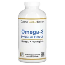 Омега-3 рыбий жир (Omega-3 Premium Fish Oil) 240 капсул 