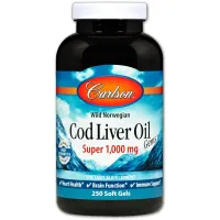 Риб'ячий жир з печінки тріски (Cod liver oil) 1000 мг 250 капсул