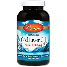 Рыбий жир из печени трески (Cod liver oil) 1000 мг 250 капсул