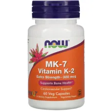 Витамин К-2, MK-7 Vitamin K-2, Now Foods, 300 мкг 60 капсул