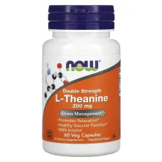Л-Теанин двойная сила (L-Theanine) 200/100 мг 60 капсул