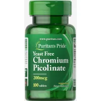 Хром піколінат без дріжджів (Chromium picolinate) 200 мкг 100 таблеток