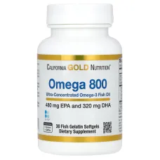 Омега-3 рыбий жир фармацевтической степени чистоты (Omega 800) 1000 мг 30 капсул 