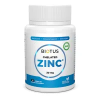 Хелатний цинк (Chelated Zinc) 30 мг 60 капсул