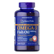 Омега-3 рыбий жир (Triple Strength Omega-3 Fish Oil) 1360 мг 240 капсул