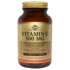 Вітамін С (Vitamin C), Solgar, 500 мг 100 капсул