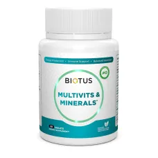 Мультивітаміни та мінерали, Multivits & Minerals, Biotus, 60 таблеток