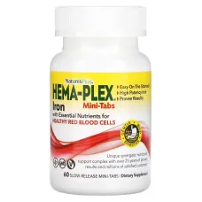 Железо и питательные вещества для здоровья эритроцитов (Iron with Essential Nutrients Hema-Plex) 60 мини-таблеток