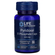 Витамин В-6, пиридоксаль 5'-фосфат (Pyridoxal 5'-phosphate) 100 мг 60 капсул