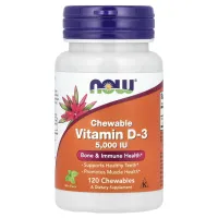 Витамин D3 (Chewable Vitamin D3) 5000 МЕ 120 жевательных таблеток со вкусом мяты 