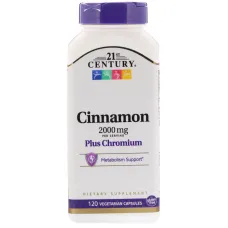 Экстракт корицы плюс хром (Cinnamon Plus Chromium) 2000 мг/400 мкг 120 капсул