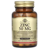 Цинк (Zinc), Solgar, 50 мг 100 таблеток