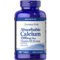 Кальцій та вітамін Д3 Absorbable Calcium with Vitamin D3 1200 мг/1000 МО 100 капсул