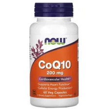 Коензим Q10 (CoQ10), NOW Foods, 200 мг 60 капсул