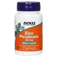 Піколінат цинку (Zinc Picolinate), Now Foods, 50 мг 60 капсул