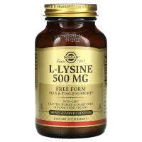 Л-Лізин (L-Lysine), Solgar, 500 мг 100 капсул