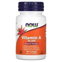 Витамин A (Vitamin A), NOW Foods, 25000 МЕ 100 капсул