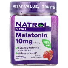 Мелатонин (Melatonin) 10 мг 90 жевательных конфет со вкусом клубники