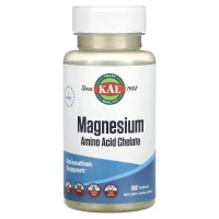 Магний хелат (Magnesium amino acid chelate), KAL, 220 мг 100 таблеток