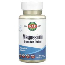 Магний хелат (Magnesium amino acid chelate), KAL, 220 мг 100 таблеток