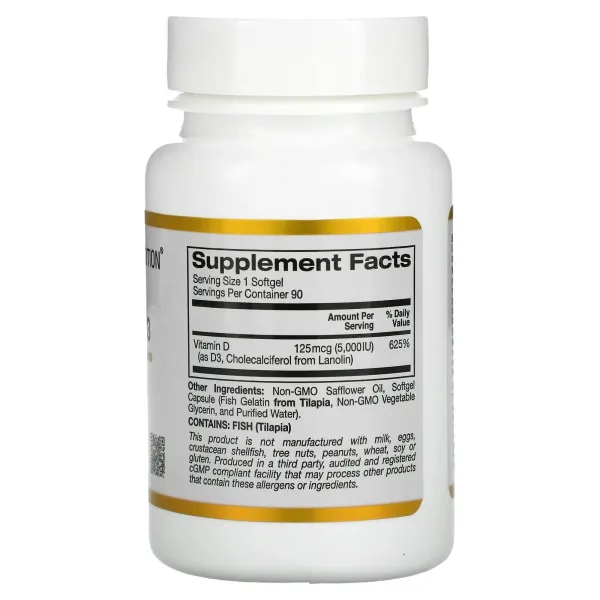 Вітамін D3 (Vitamin D3) 5000 МО 90 капсул