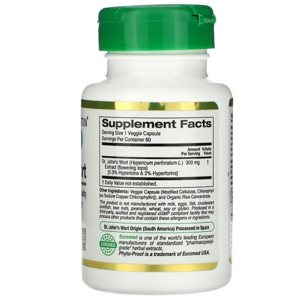 Екстракт звіробою (St. John's Wort) 300 мг 180 капсул