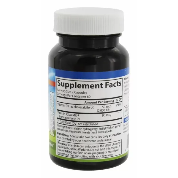 Вітамін D3 і K2 (Vitamin D3 + K2) 30 капсул