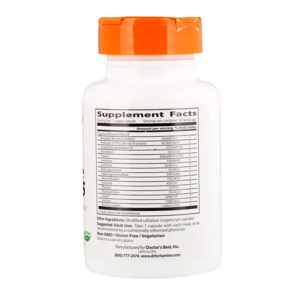 Натуральні ферменти для травлення (Digestive Enzymes) 90 капсул