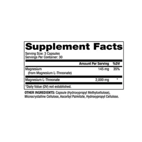 Магній Л-треонат (Magnesium L-Threonate) 715 мг 90 капсул