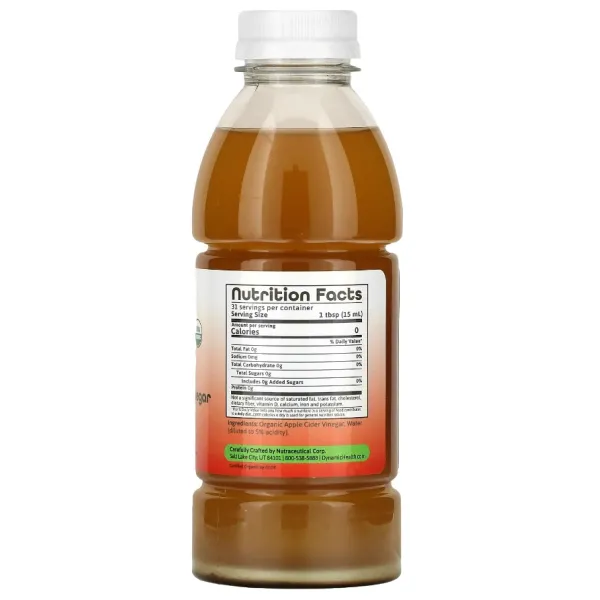 Яблучний оцет, Apple Cider Vinegar with Mother, Dynamic Health, 473 мл