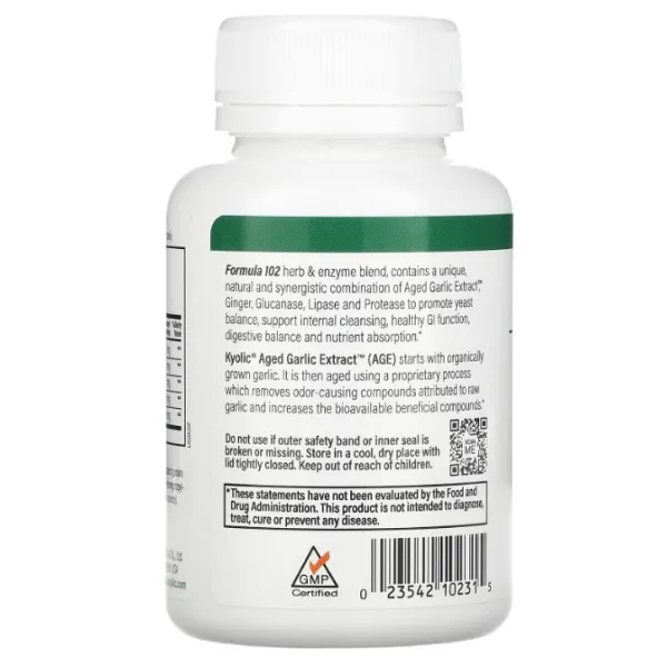 Екстракт часнику при кандидозі та для покращення травлення (Aged Garlic Extract Candida Cleanse & Digestion) 100 таблеток