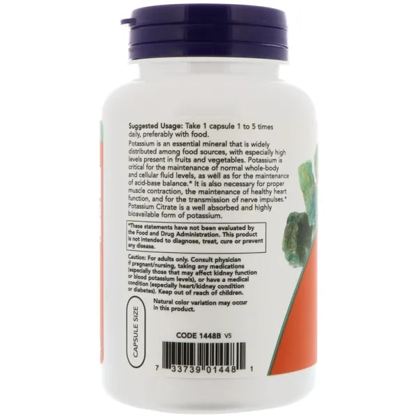 Цитрат калію (Potassium Citrate) 99 мг 180 капсул
