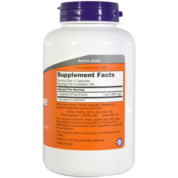 L-аргінін (L-arginine) 500 мг 100 капсул
