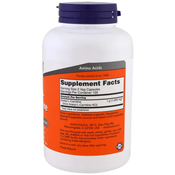 Ацетил-Л-карнітин (Acetyl-L-Carnitine) 500 мг 50 капсул