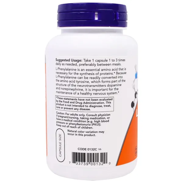 Фенілаланін (L-Phenylalanine) 500 мг 120 капсул
