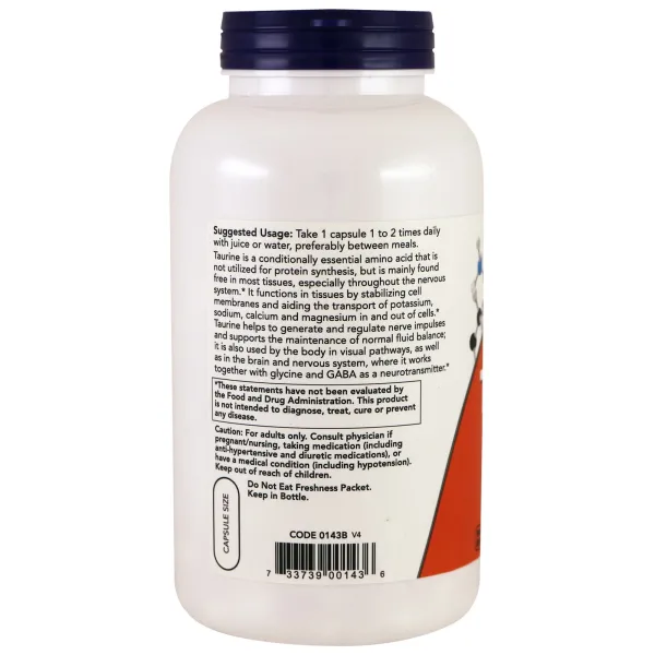 Таурин подвійної сили (Double Strength Taurine) 1000 мг 100 капсул