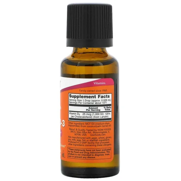 Рідкий вітамін D-3 сильної дії (Vitamin Liquid D3) 1000 MО 30 мл