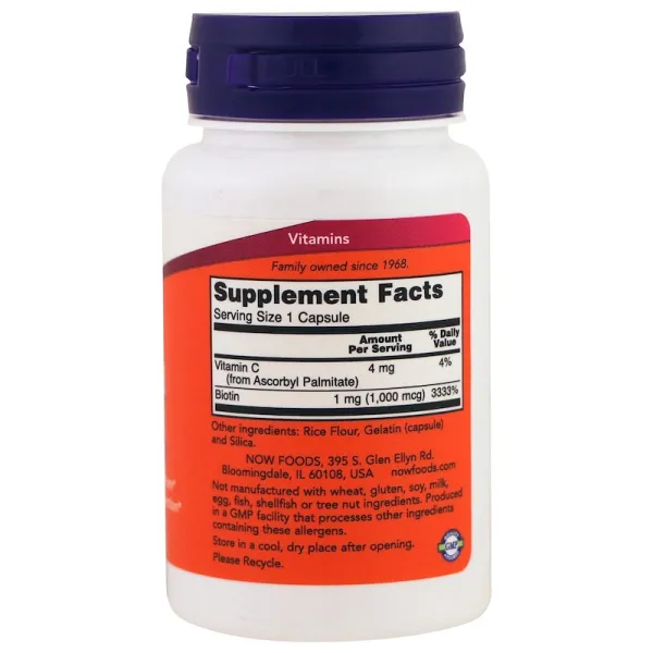 Біотин (Biotin) 1000 мкг 100 капсул