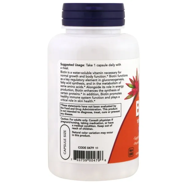 Біотин (Biotin) 10000 мкг 120 капсул