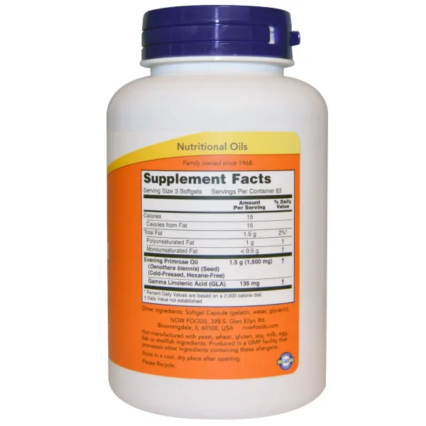 Олія примули вечірньої (Evening Primrose oil) 500 мг 250 капсул