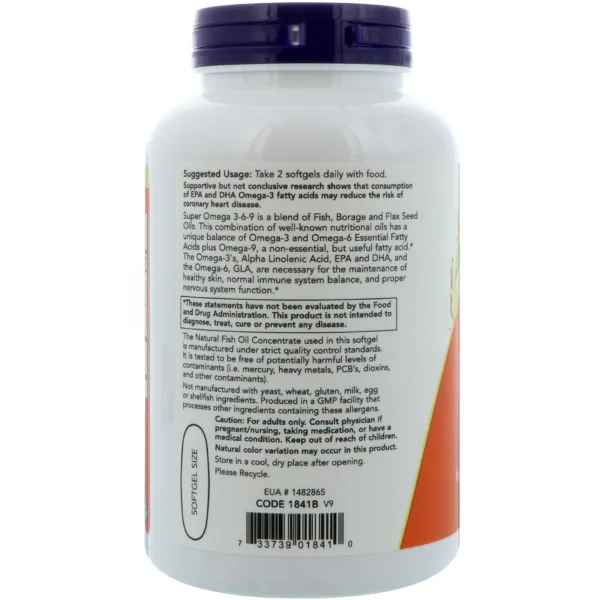 Супер Омега 3-6-9 (Super Omega 3-6-9) 1200 мг 90 капсул